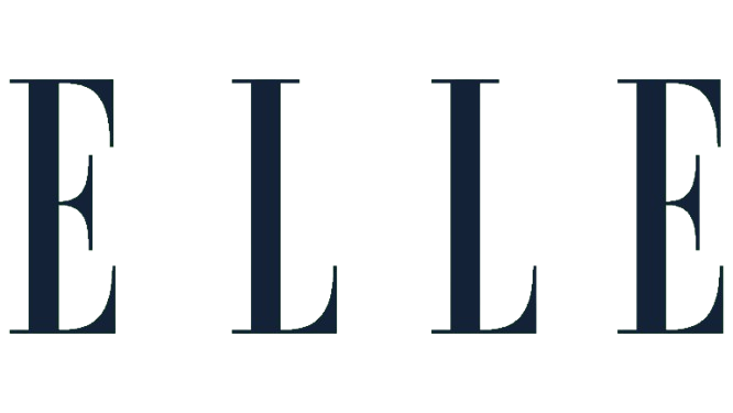 Das Logo des Elle Magazins in schwarzen Versalien und moderner Serifenschrift.
