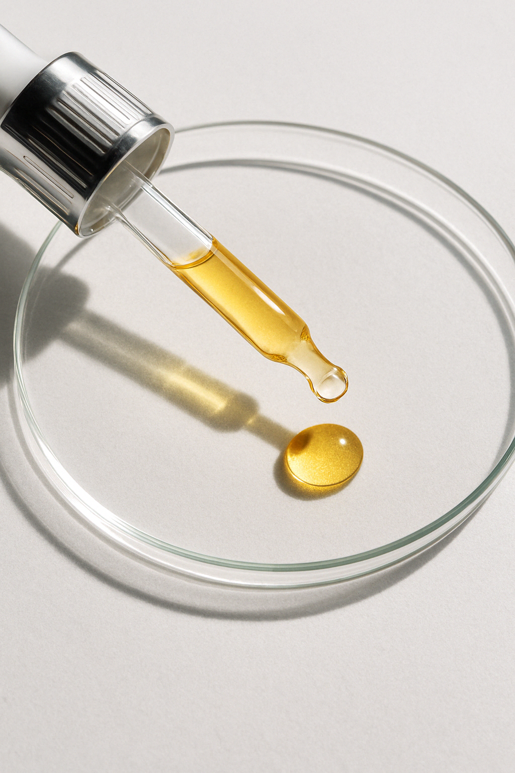 Folsäure als gelbliche Flüssigkeit in einer Pipette 