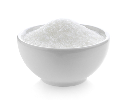 Sodium Stearoyl Glutamate als weißes kristallines Pulver in einer weißen Schale