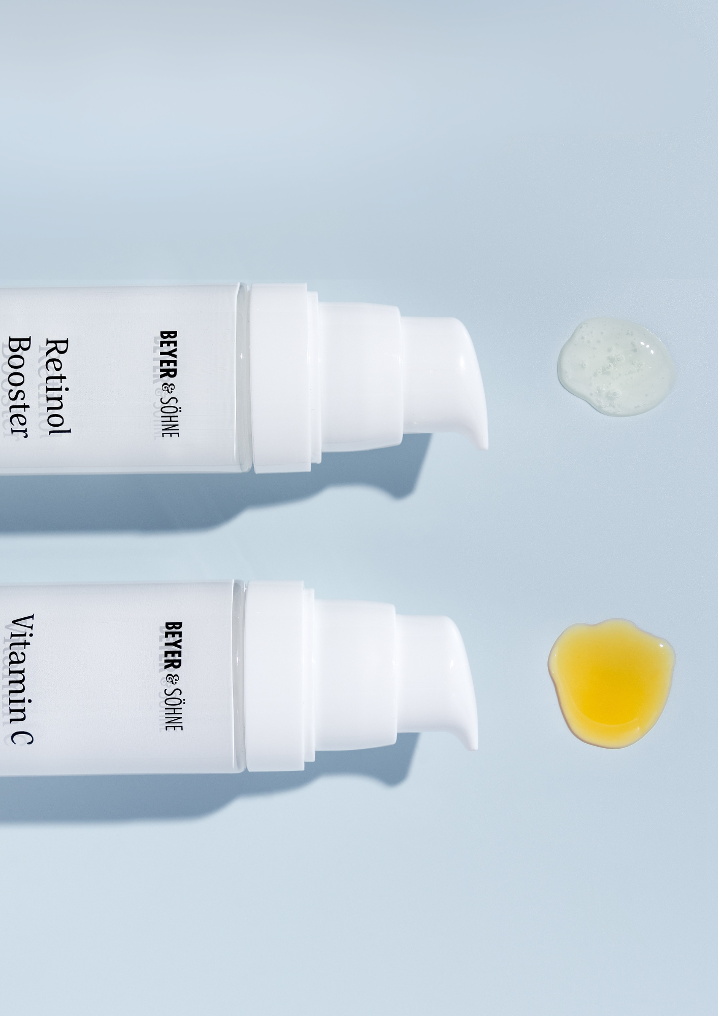 Vitamin C und Retinol Booster Spender mit Textur