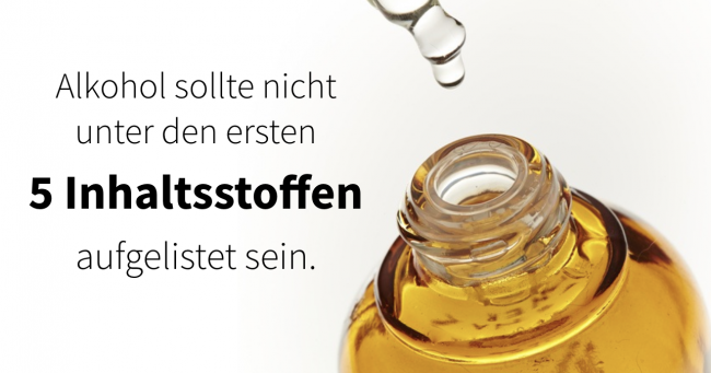 Alkohol in Kosmetik in der INCI Liste erkennen